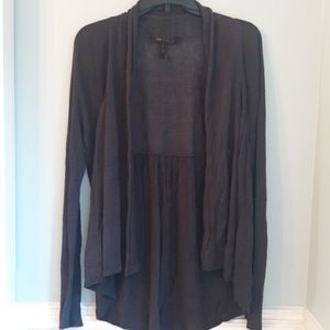 BCBG MAXAZRIA,CHARCOAL CARDIGAN, LARGE